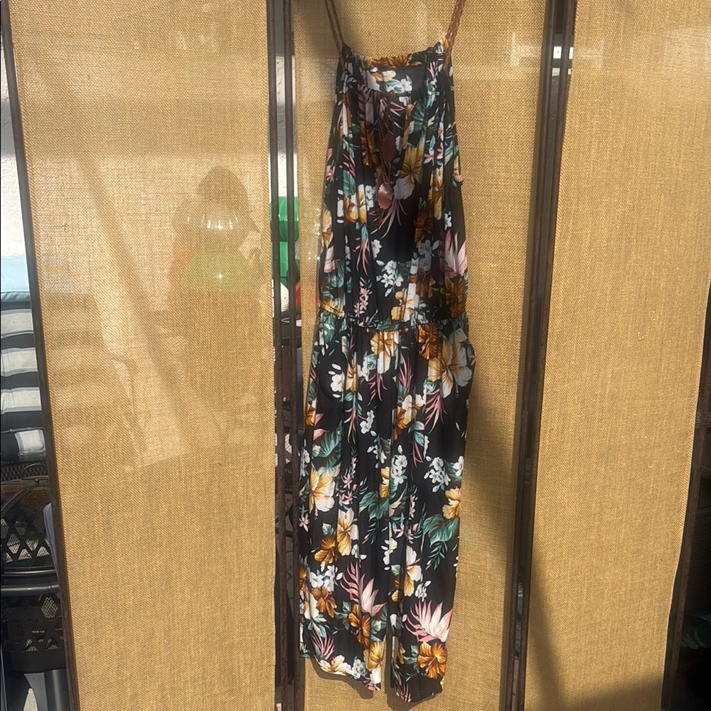 Floral Black Jumpsuit